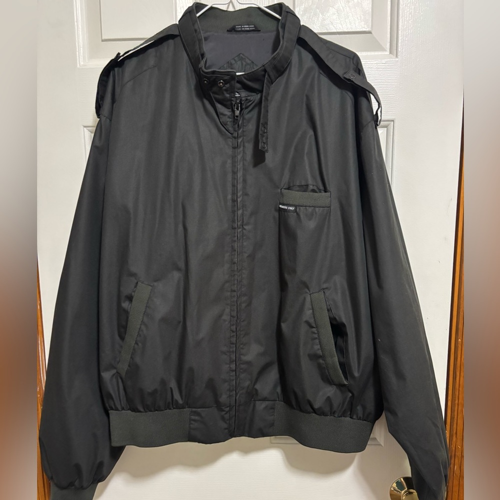 Members Only Charcoal Windbreaker Jacket